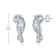 Emerald Color CZ Panther Drop Earrings In White Rhodium Over Brass