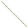 14k Yellow Gold and Rhodium Over 14k Yellow Gold Diamond and Oval
Emerald Bracelet