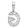 Rhodium Over 14K White Gold Lab Grown Diamond Letter G Initial Pendant
