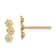 14K Yellow Gold Children's Stars Cubic Zirconia Stud Earrings