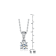 Bursting CZ Pendant Necklace In Sterling Silver