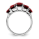 Rhodium Over Sterling Silver Garnet Ring