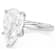 Lab-Grown Diamond Pear Shape Solitaire Ring In 14K White Gold 4.00ct