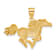 14K Yellow Gold Polished Horse Pendant
