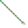 14k Yellow Gold and 14k White Gold Diamond and Emerald Bracelet