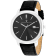 Christian Van Sant Men's Octavius Slim Black Dial, White Bezel, Black
Leather Strap Watch