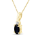 Black Sapphire 14K Gold Over Sterling Silver Pendant with Chain 0.28ctw