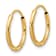 14k Yellow Gold 1/2" Satin Diamond-Cut Endless Hoop Earrings