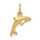 14k Yellow Gold Dolphin Pendant