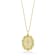 Sterling Statements 14K Yellow Gold Over Sterling Silver CZ Oval Cross Necklace