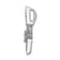 Rhodium Over 14k White Gold Diamond Star Chain Slide Pendant