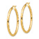 14k Yellow Gold 1 9/16" Diamond-Cut Hoop Earrings