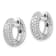 Rhodium Over 14K White Gold Lab Grown Diamond SI1/SI2, G H I, Hinged
Hoop Earrings