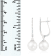 White Cultured Freshwater Pearl 14k White Gold Earrings 9-9.5mm