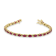 5.50ctw Ruby and Diamond Bracelet in 14k Yellow Gold
