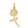 10K Yellow Gold Rose Charm