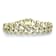 CZ Pave Link Bracelet In 14K Gold Over Sterling Silver