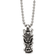 Stainless Steel Antiqued and Polished Dragon Head 22-inch Necklace
