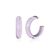 14K Yellow Gold Over Sterling Silver Small Illusion Acrylic Hoop
Earrings in Lavender