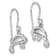 Rhodium Over Sterling Silver Manatee Dangle Earrings