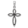 Rhodium Over 14k White Gold Diamond Cross Pendant