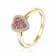 Ruby and Moissanite 14K Yellow Gold Over Sterling Silver Heart Shape
Cluster Ring