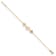 14K Yellow Gold with Pink and White Mother of Pearl Flowers 7-inch Bracelet