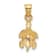 14K Yellow Gold Turtle Pendant