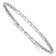 Rhodium Over 14k White Gold 3mm Textured Slip-On Bangle Bracelet