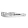 Rhodium Over 14K White Gold Polish Round Diamond Engagement Ring 0.63ctw