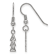 Rhodium Over Sterling Silver LogoArt Delta Delta Delta Small Dangle Earrings