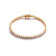 Square CZ Tennis Bracelet In 14K Gold Over Sterling Silver