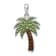 Rhodium Over Sterling Silver Polished Crystal Palm Tree Pendant