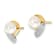 14K Yellow Gold 5-6mm White Button Freshwater Cultured Pearl 0.01ct
Diamond Post Earrings