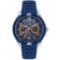 Guess Men's Classic Blue Dial Blue Bezel Blue Rubber Strap Watch