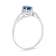 0.43ctw Sapphire and Diamond Ring in 14k White Gold