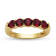 Lab Created Ruby 18k Yellow Gold Over Sterling Silver Ring 1.30ctw