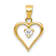 10k Yellow Gold Cubic Zirconia Heart Charm