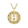 Cardano Initial B Pendant Necklace In 18K Gold Over Bronze