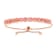 Lab Created Peach Padparadscha Sapphire 18K Rose Gold Over Sterling
Silver Halo Tennis Bracelet