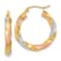 14k Yellow Gold and Rhodium Over 14k Yellow Gold Polished Diamond-cut 1
1/16" Twist Hoop Earrings