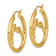 14k Yellow Gold 1 1/4" Polished Dolphins Hoop Earrings