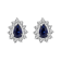 0.70ctw Sapphire and Diamond Earring in 14k White Gold