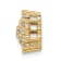 14K Yellow Gold Lab Grown Diamond SI1/SI2, G H I, Cluster Chain Slide
Pendant 0.28ctw