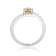 Citrine with White Sapphire Accents Sterling Silver Bypass Ring, 1.11ctw