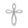 Rhodium Over 14K White Gold 1/20ct. Diamond Cross Chain Slide