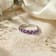 Amethyst Stackable Band Ring In Sterling Silver