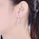 Cascading CZ Drop Earrings In Sterling Silver