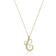 10K Yellow Gold Script White Diamond Initial Letter  C Pendant With
Chain, 0.02ctw