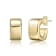 Geometric C-Hoop Earrings In 14K Gold Over Brass